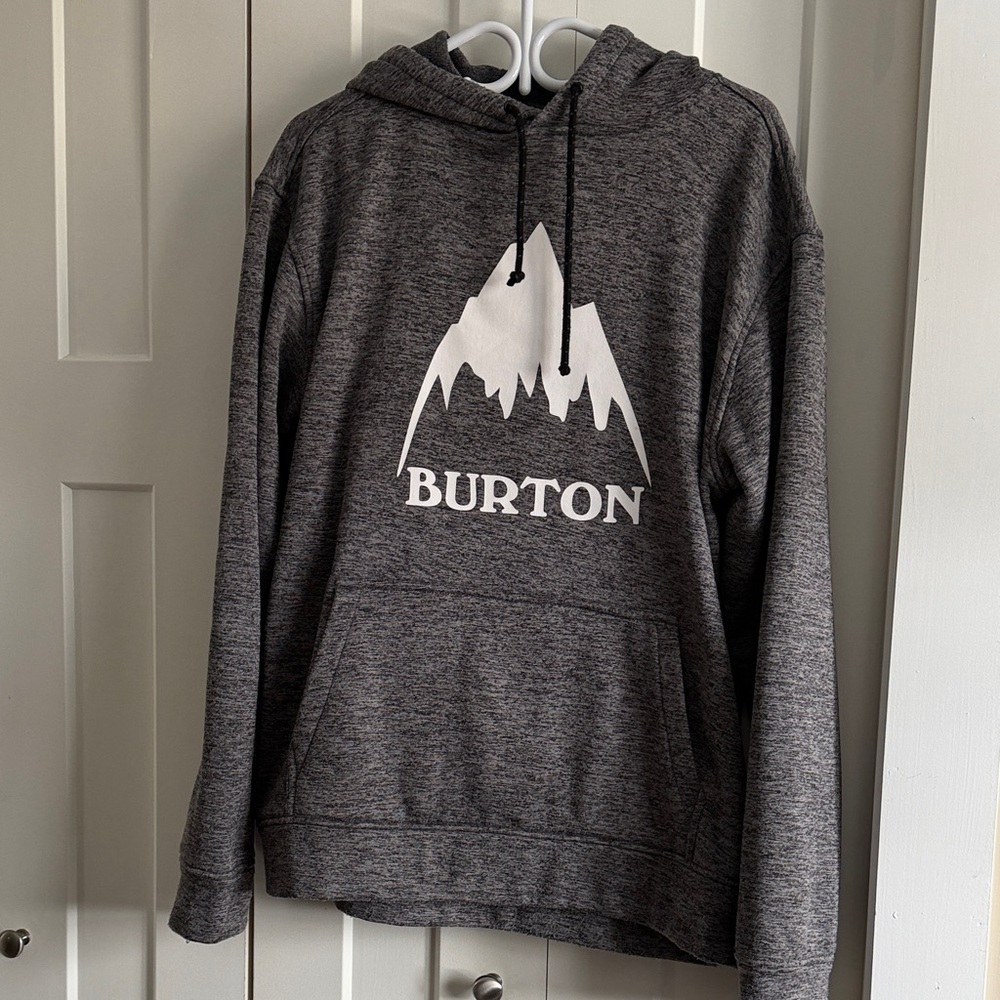 Burton Gray Heather Knit Top with Gold Logo